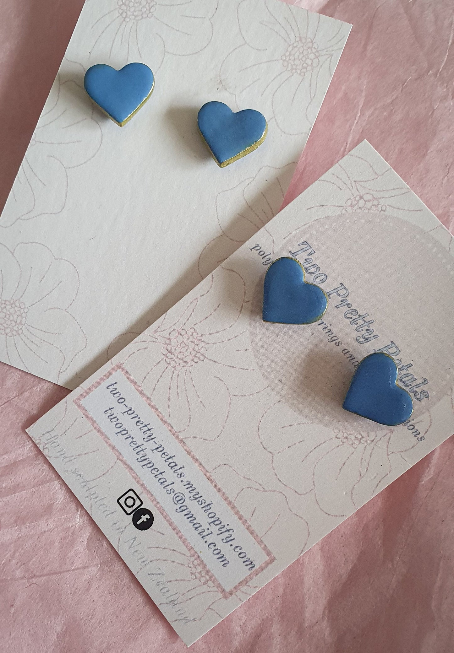 Blue Heart Stud