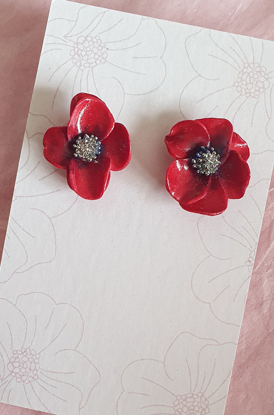 Winter Rose Red Silver