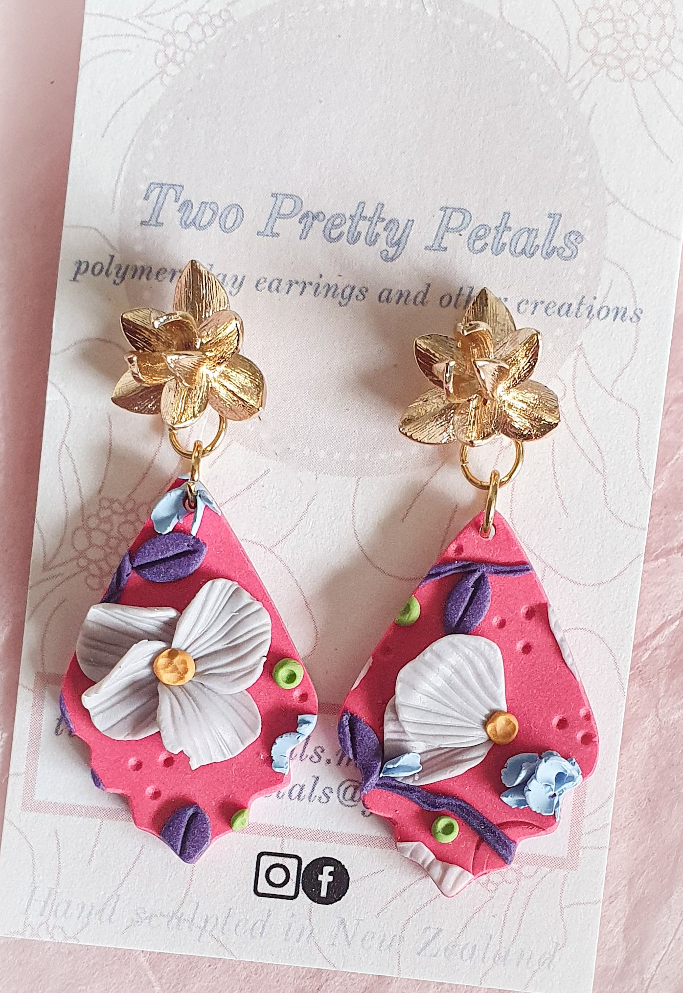 Hot pink floral