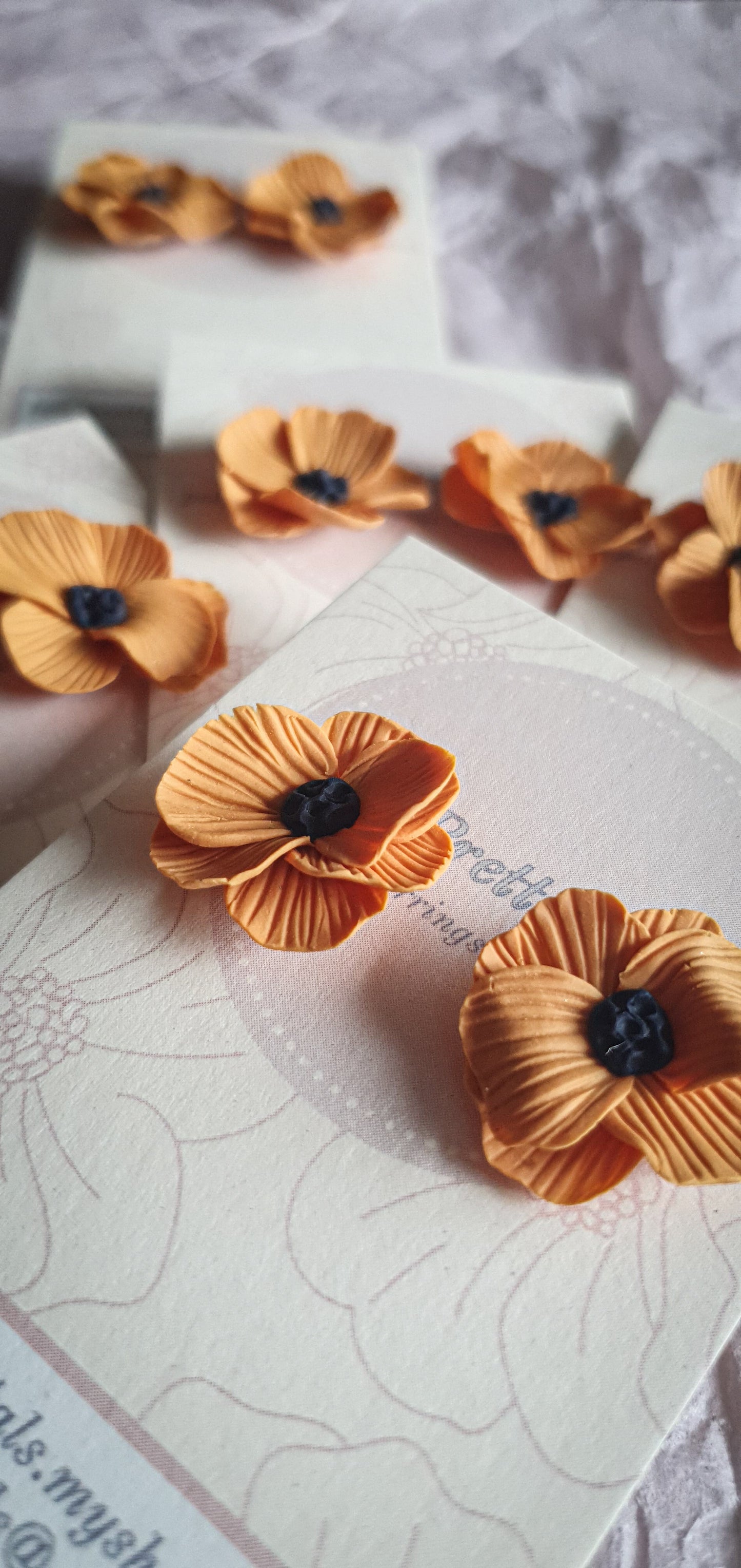 Mustard flower studs