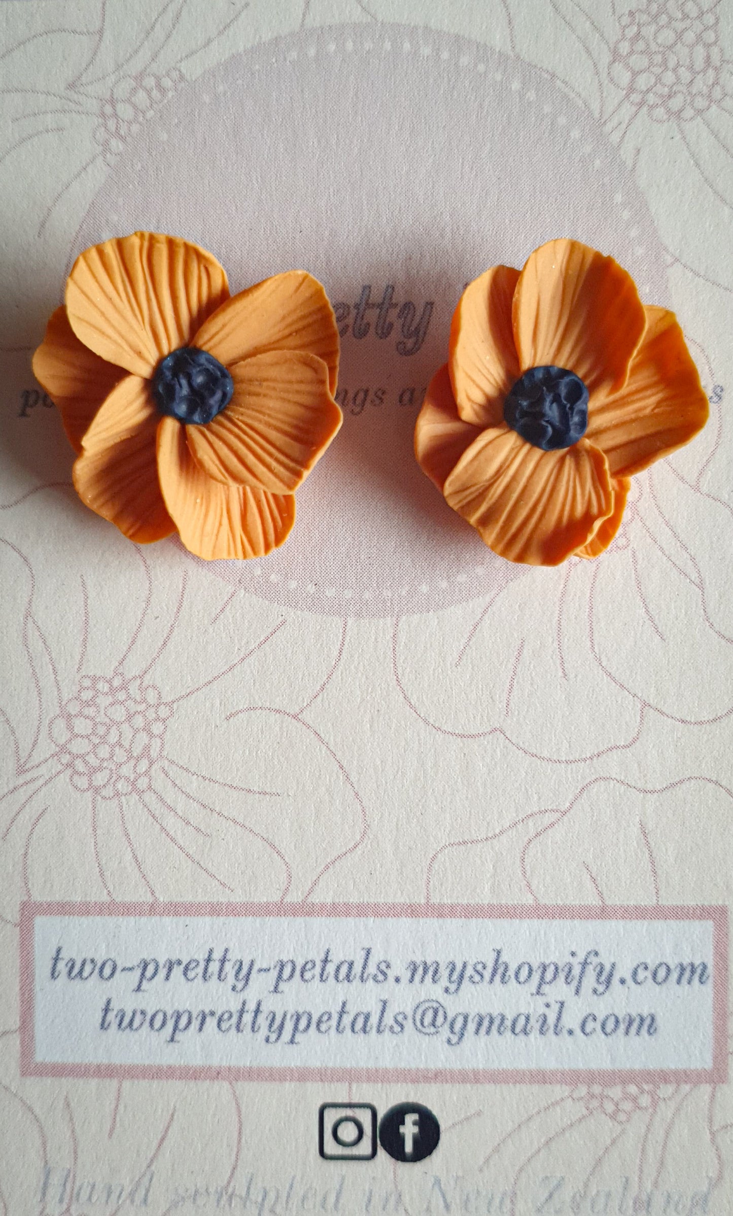 Mustard flower studs
